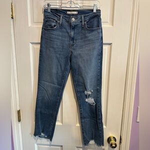 Levi's 724 High Rise Straight Crop Jeans